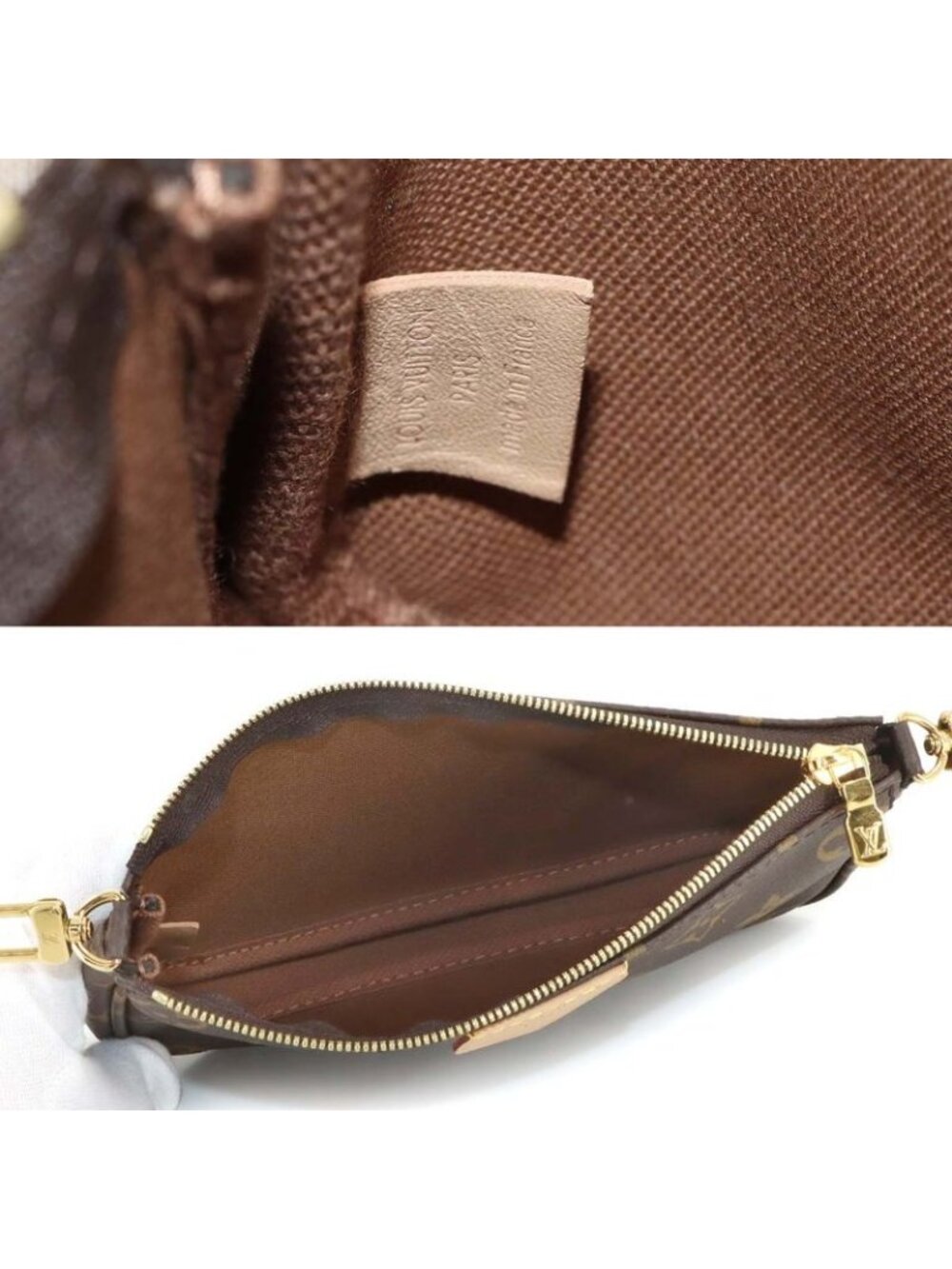★SOLD★ Louis Vuitton Monogram Multi Pochette Accessoire Shoulder Bag Khaki - Picture 8 of 10